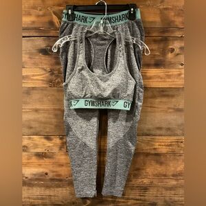 GYMSHARK “FLEX” WORKOUT SET BRA TOP WITH MATCHING LEGGINGS, SZ SMALL SM WOMENS